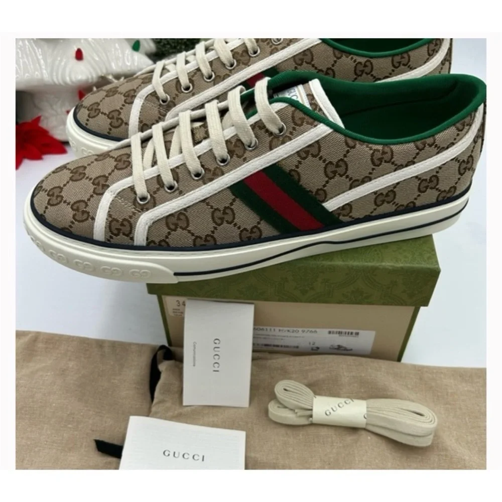 Gucci tennis 1977 low top sneakers size 12 fits 12.5 made in Italy